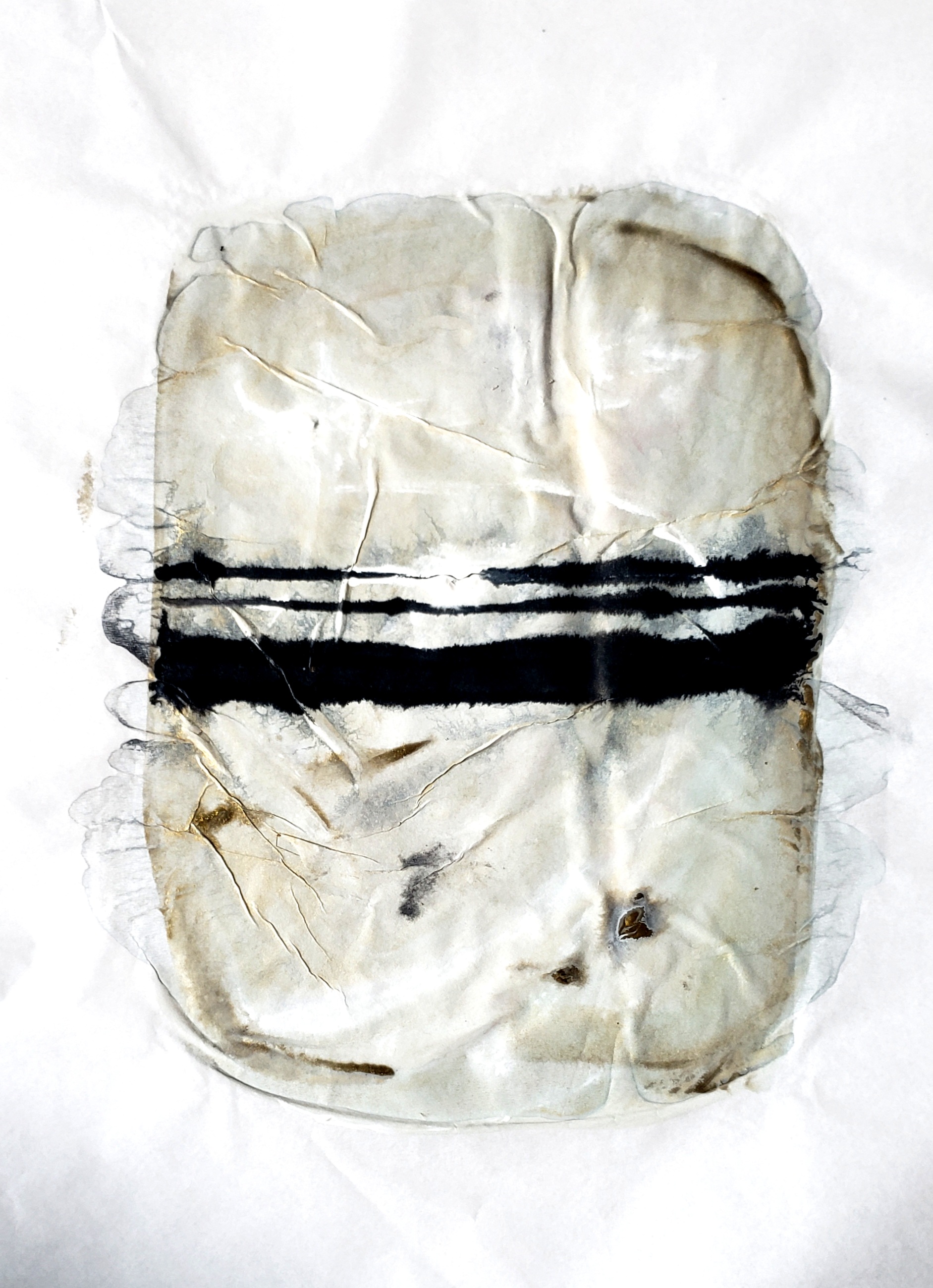 Seda Bahia VII — 2025 — 0.30m x 0.25m. Acrílico sobre papel de seda — Fabio Crisanti